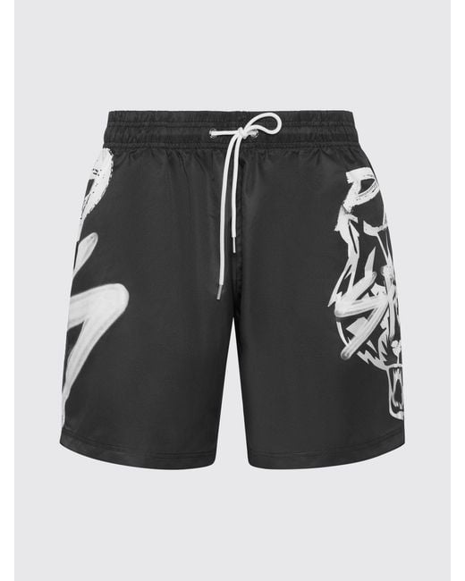Philipp Plein Black Stretch Technical Fabric Jogging Shorts for men