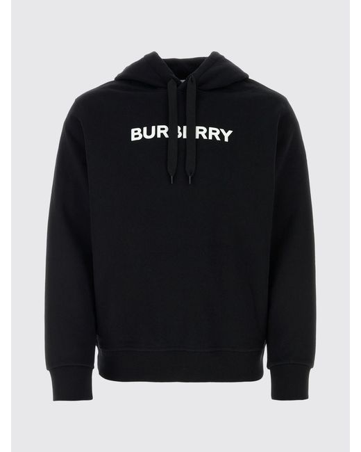 Burberry Black Cotton Hoodie for men