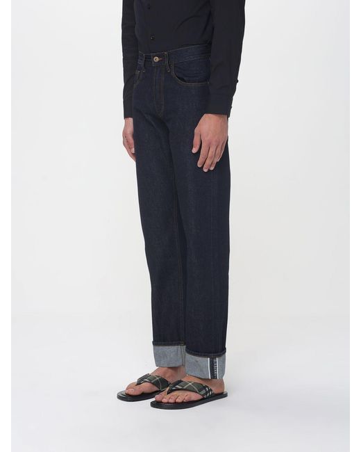 Burberry Blue Straight Denim Jeans for men