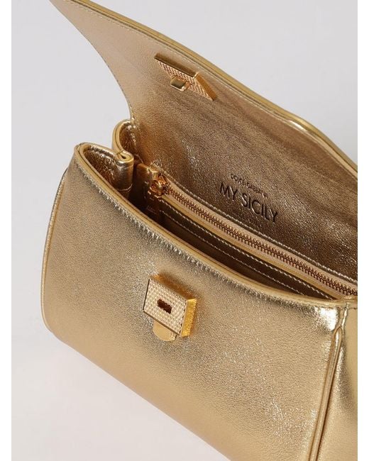 Dolce & Gabbana Natural Dolce &Amp Gabbana My Sicily Laminated Leather Bag