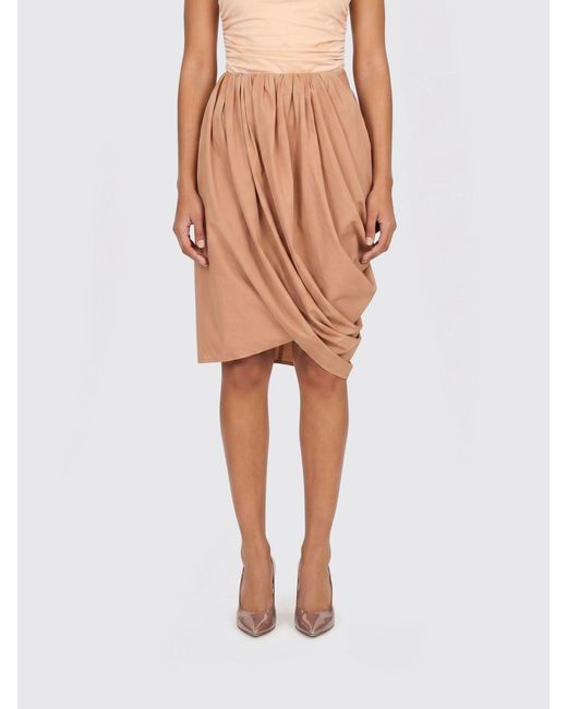 Chloé Red ChloÉ Draped Cotton Skirt