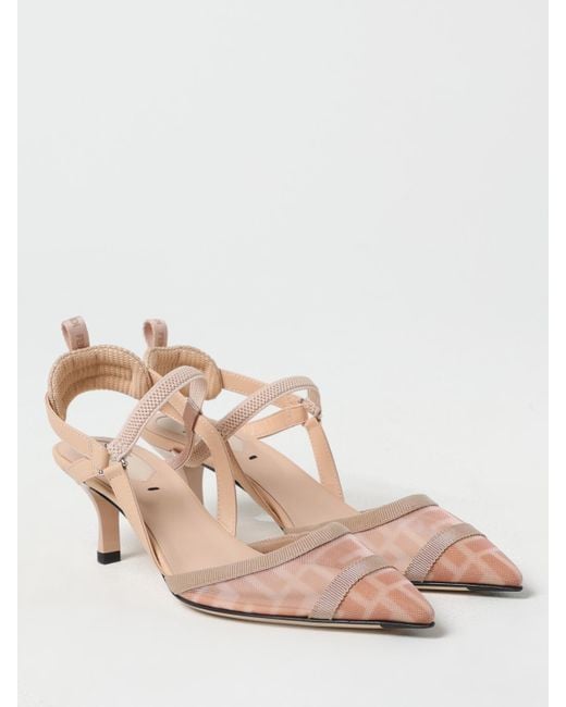 Zapatos De Tacón Mujer Fendi de color Natural