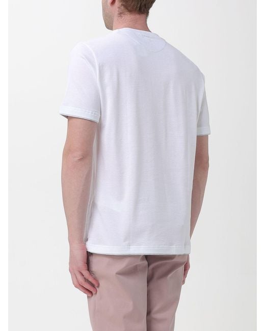 Eleventy White Basic Cotton T-Shirt for men