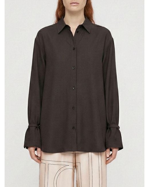 Totême  Black Wool Shirt