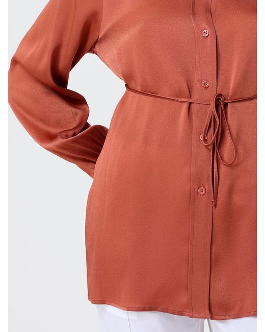 Semicouture Red Classic Satin Shirt