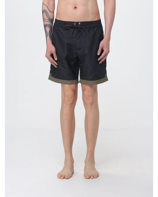 Dolce & Gabbana Black Dolce &Amp Gabbana Polyester Cargo Swim Shorts With Elasticated Waist for men
