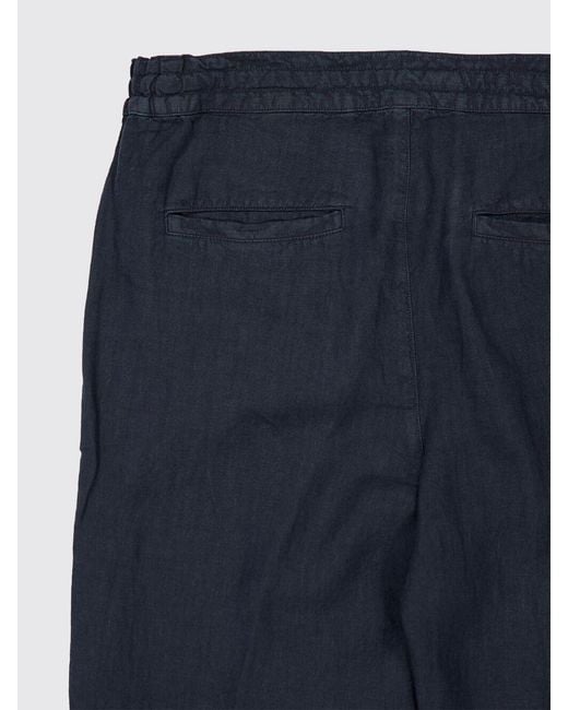 120% Lino Blue Pants for men