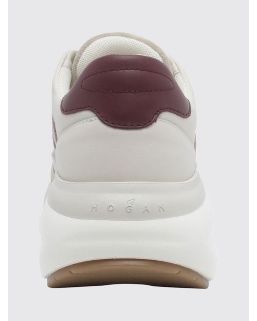 Hogan White Maxi I Active Leather And Suede Trainers With H Logo And Chunky Sole
