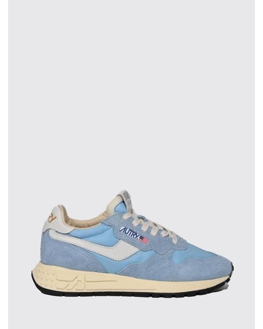 Autry Blue Reelwind Suede And Nylon Sneakers