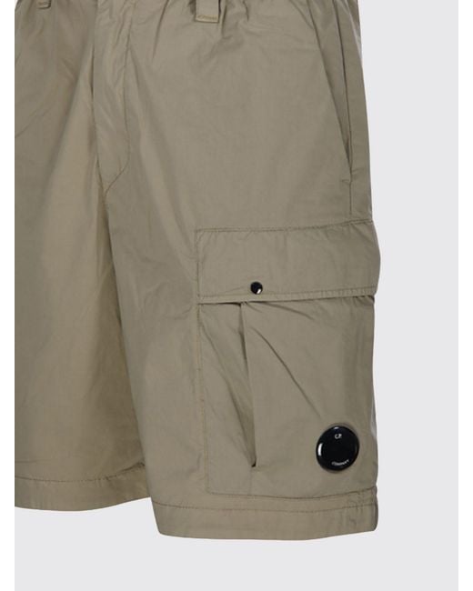 C P Company Natural Stretch Cotton Blend Cargo Shorts for men