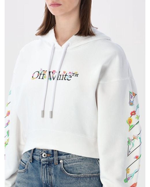 Off-White c/o Virgil Abloh Blue Cotton Hoodie With Logo