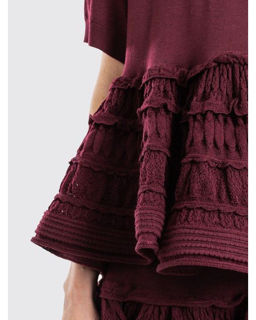 Alaïa Red Virgin Wool Top