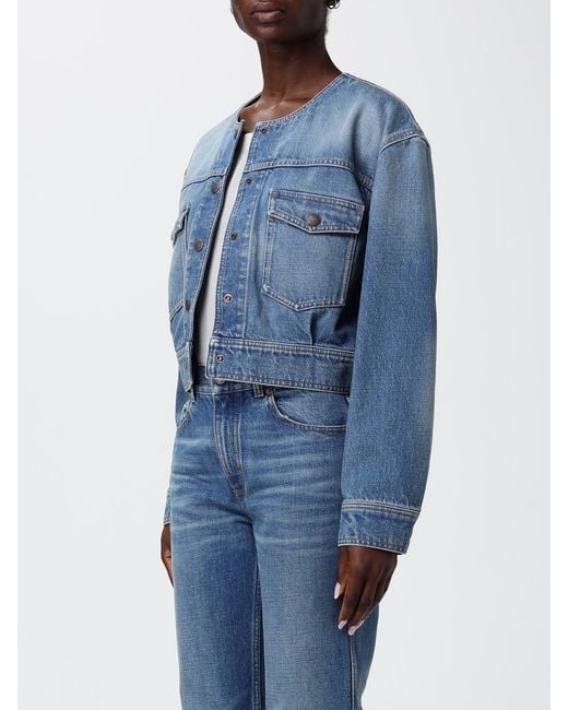 Chloé Blue Chlo&Eacute Crop Denim Jacket