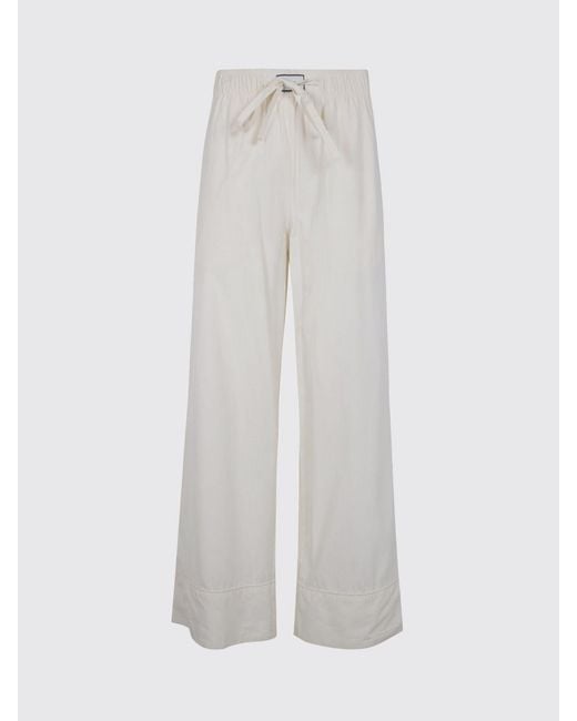 Entire studios White Jersey Wide Leg Trousers for men