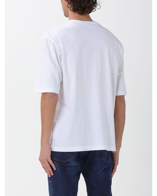 DSquared² White Cotton T-Shirt With Slogan for men