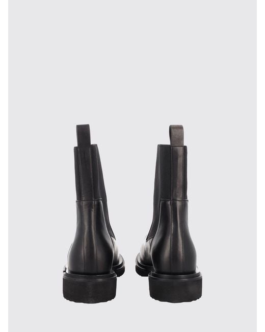 Rick Owens Black Calfskin Chelsea Boots With Elasticated Ankles And Lug Sole for men