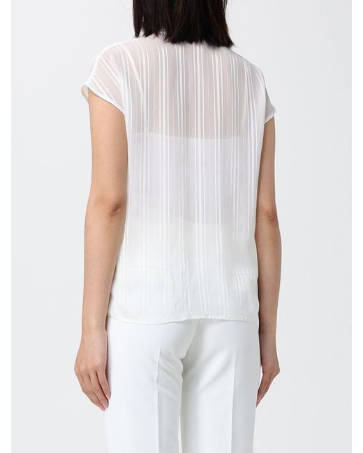 Liu Jo White Viscose Blouse With Jewel Detail