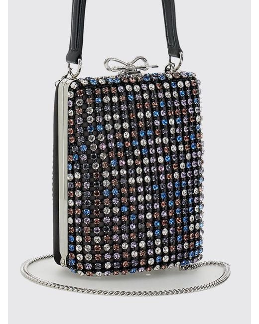 Self-Portrait White Multi Crystal Chainmail Mini Bag