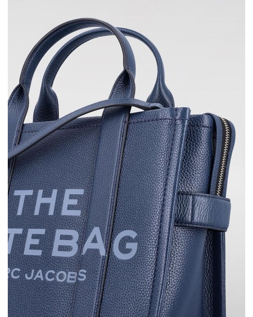 Marc Jacobs Blue The Tote Bag Medium Grained Leather Bag