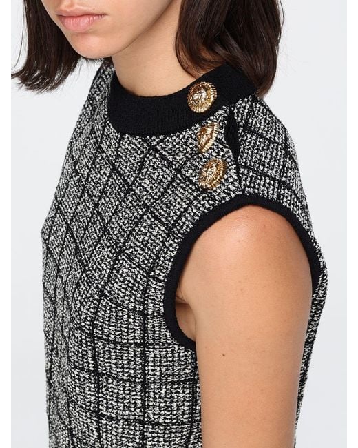 Balmain Black Knit Top