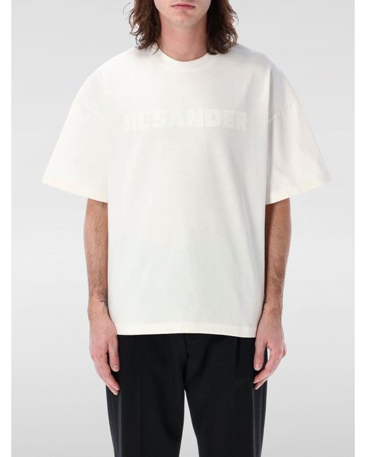 Jil Sander White Relaxed Fit Short Sleeve Basic Tee Shirt for men