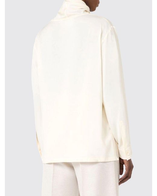 Max Mara White Badia Silk Blouse
