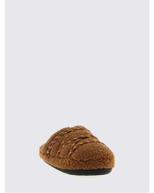 Moon Boot Brown Teddy Slipper Shearling Mules