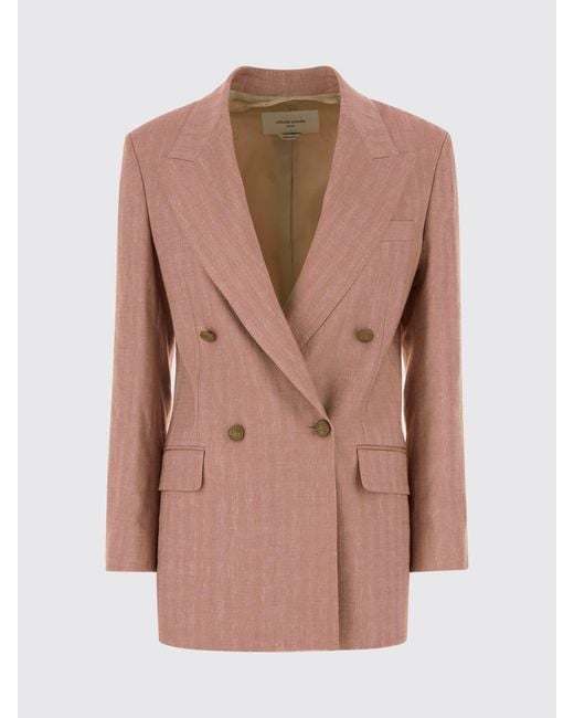 Jacob Cohen Pink Pinstriped Double-Breasted Blazer