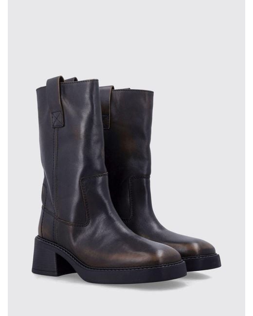 Miista Blue Mid-Calf Biker Boots