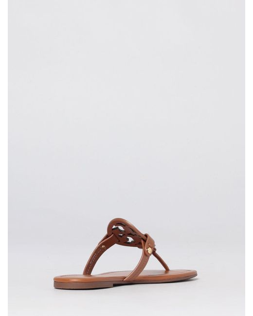 Tory Burch Brown Miller Leather Sandal