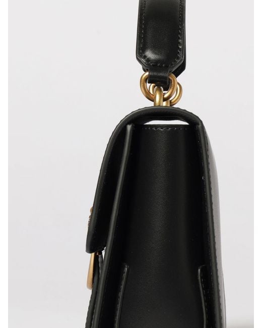 Pinko Black Love One Mini Leather Handbag