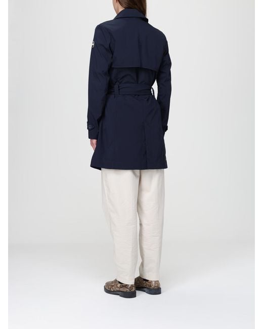 Colmar Blue Double-Breasted Polyester Trench Coat