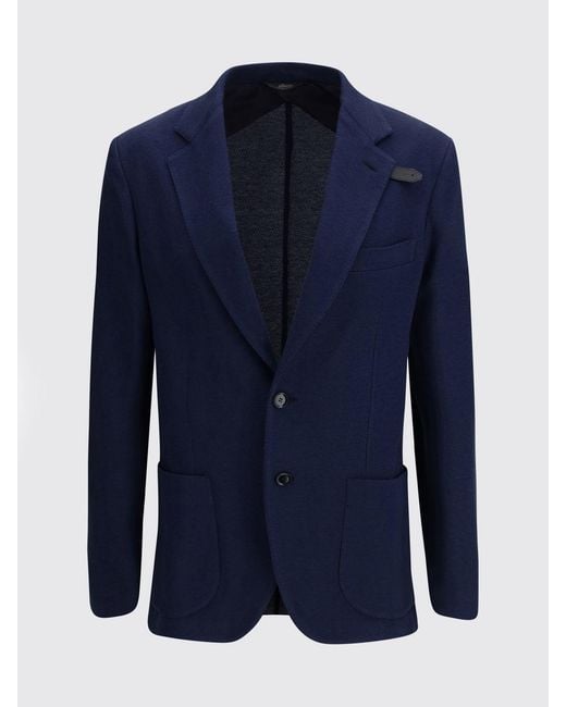 Brioni Blue Single Breasted Blazer for men