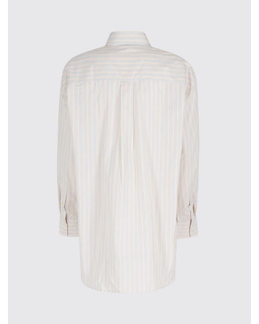Soeur White Striped Cotton Shirt