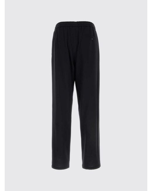 Giorgio Armani Black Virgin Wool Slim Fit Pants for men
