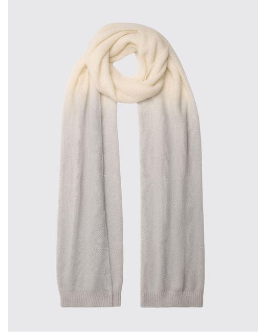 Fabiana Filippi White Wool Blend Scarf With Sequins