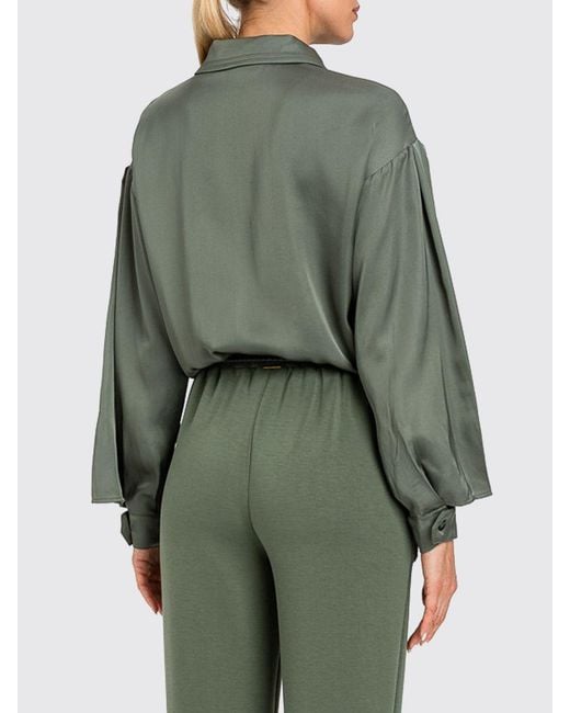 Twinset Green Viscose Bomber Jacket