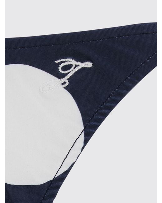 Jacquemus Blue Polka Dot Low-Rise Bikini Bottoms With Tie-Side Fastenings