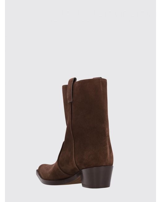 Khaite Brown Clive Suede Ankle Boots
