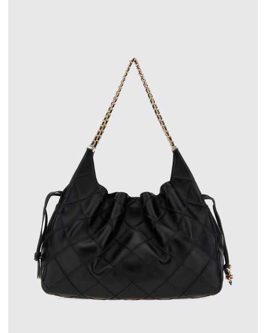 Tory Burch Black Fleming Large Quilted Recycled Polyester Shoulder Bag