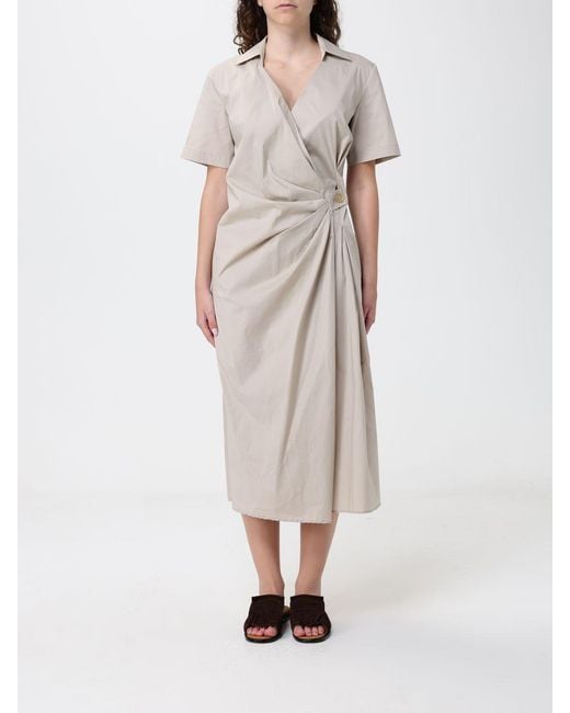 Liviana Conti White Hannah Cotton Blend Midi Dress