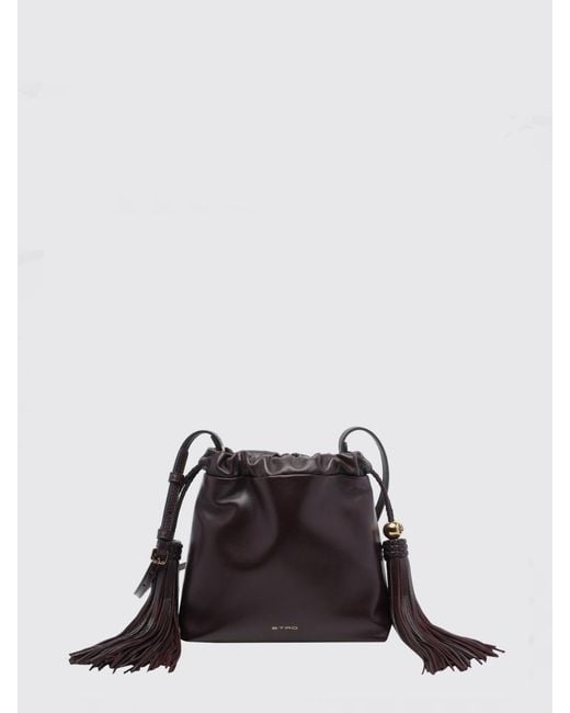 Etro Red Kalispera Mini Bucket Bag