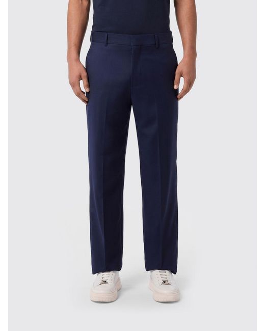Billionaire Blue Virgin Wool Tailored Trousers for men