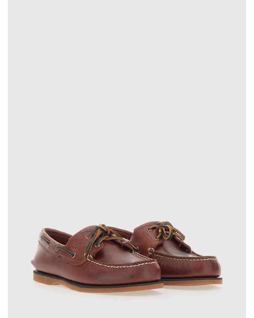 Timberland Brown Classic 2-Eye Leather Boat Loafers for men