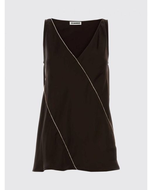 Jil Sander Brown Viscose Top