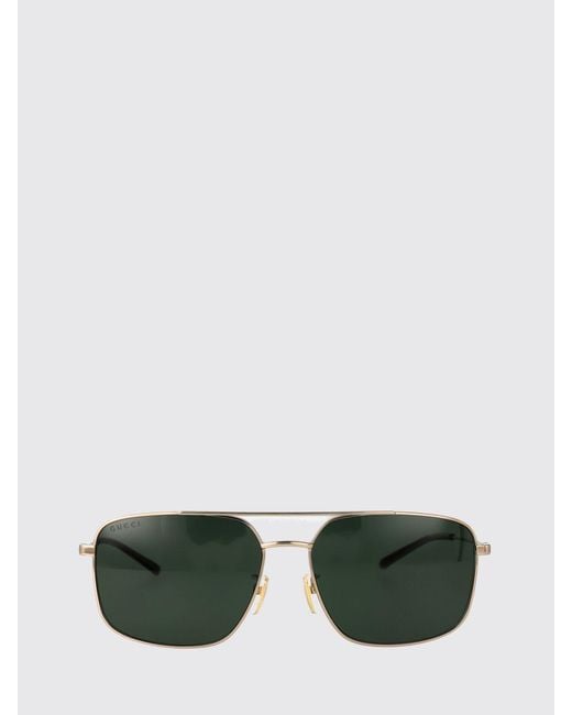 Gucci Green Rectangular Aviator Sunglasses for men