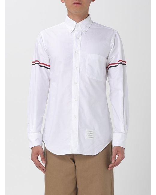 Thom Browne White Oxford Armbands Classic' Shirt for men