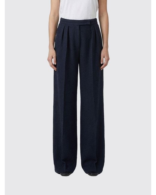 Max Mara Blue Virgin Wool Blend Antille Trousers