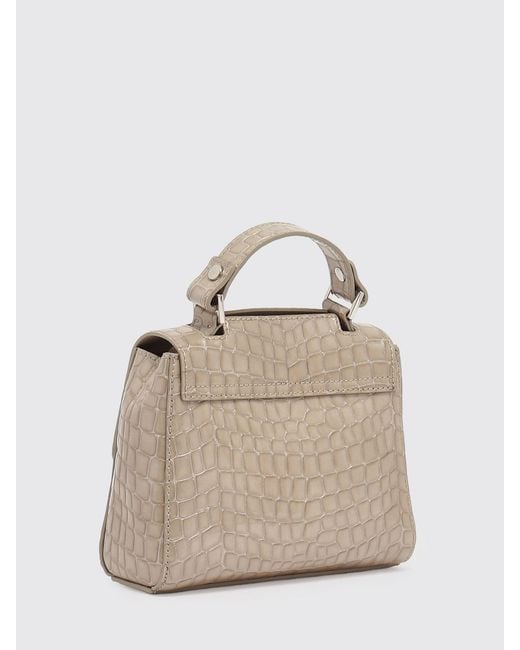 Orciani Natural Crocodile Print Leather Sveva Bag