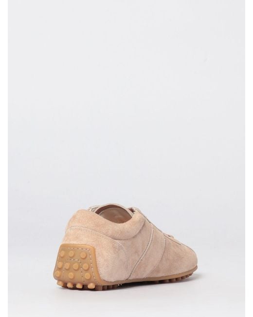 Tod's Pink Suede Sneakers